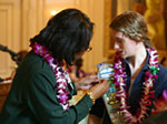 Photo of Jennifer being honored by Cynthia Thompson.