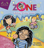 Cover of In the Zone: Living Drug Free book. &copy; GSUSA. All rights reserved.