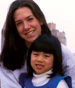 Photo of a Daisy Girl Scout and an adult.