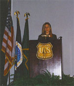 Jessica urged the delegates to pass on their knowledge and experience to young people.