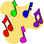 Illustration of musical notes.
