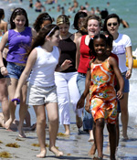 Photo of girls on a beach