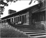 Photo of the Singing Steps outside Great Hall in 1926. &copy; GSUSA. All rights reserved.