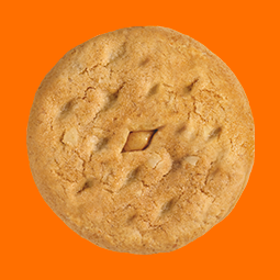 Do-si-Dos/Peanut Butter Sandwich on an orange background