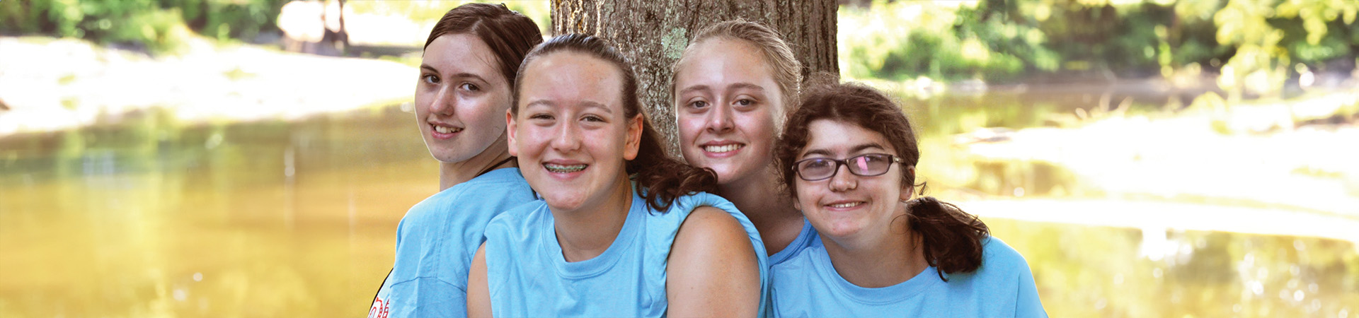  four Senior Girl Scouts 
